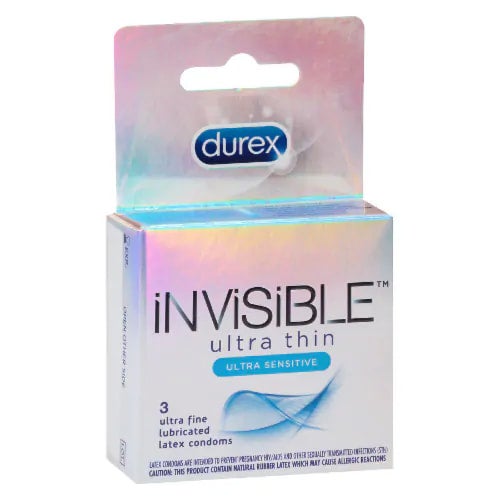 Durex Invisible Ultra Thin Ultra Sensitive Lubricated Latex